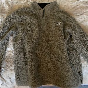 PINK fleece half-zip